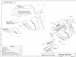 Asuran Replicator Stunner - Stargate - Printable - STL OBJ CAD bundle - Commercial Use 3D Baskı Modeli