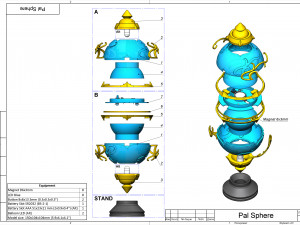 Pal Sphere - Printable - STL files - Personal Use 3D Принт Модель