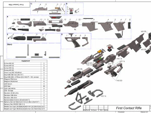 Type 3A Phaser Rifle - Star Trek First Contact - Printable - STL OBJ CAD bundle - Comme 3D Print Model