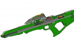 Type 3A Phaser Rifle - Star Trek First Contact - Printable - STL OBJ CAD bundle - Comme 3D Print Model