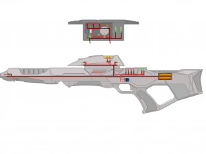 Type 3A Phaser Rifle - Star Trek First Contact - Printable - STL OBJ CAD bundle - Comme 3D Print Model
