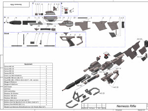 Type 3 Nemesis Phaser Rifle - Star Trek First Contact - Printable - STL OBJ CAD bundle Modèles 3D en vedette