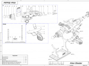 Alien Blaster - Fallout - Printable - STL files - Personal Use Modèles 3D en vedette