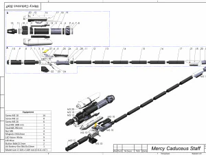Mercy Caduceus Staff - Overwatch - Printable - STL files - Personal Use 3D Print Model