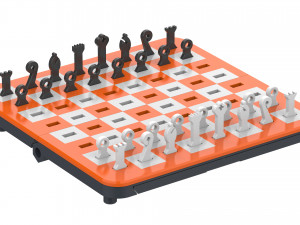 Easy Print Chess Board - Simple Portable Chess Board - Printable - STL files 3D Print Model