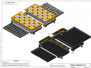 Easy Print Chess Board - Simple Portable Chess Board - Printable - STL files 3D Print Model