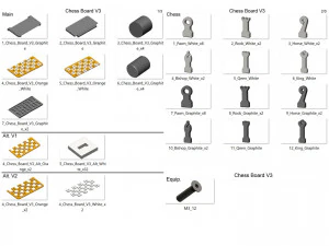 Easy Print Chess Board - Simple Portable Chess Board - Printable - STL files 3D Print Model