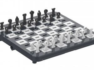 Easy Print Chess Board - Simple Portable Chess Board - Printable - STL files 3D Принт Модель