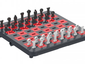 Easy Print Chess Board - Simple Portable Chess Board - Printable - STL files 3D Принт Модель