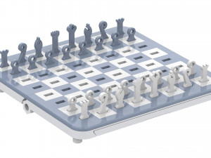 Easy Print Chess Board - Simple Portable Chess Board - Printable - STL files 3D Принт Модель