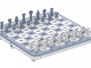 Easy Print Chess Board - Simple Portable Chess Board - Printable - STL files 3D Print Model