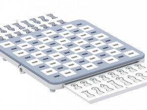 Easy Print Chess Board - Simple Portable Chess Board - Printable - STL files 3D Принт Модель