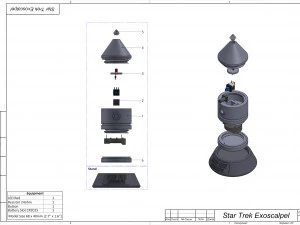 Exoscalpel - Star Trek - Printable - STL files - Personal Use 3D Print Model