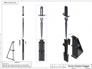 Terran Empire Dagger - Star Trek Discovery - Printable - STL OBJ CAD bundle - Commercial Use 3D Print Model