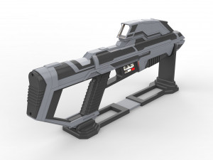Starfleet Phaser Rifle - Star Trek Picard - STL OBJ CAD bundle - Commercial Use 3D Baskı Modeli