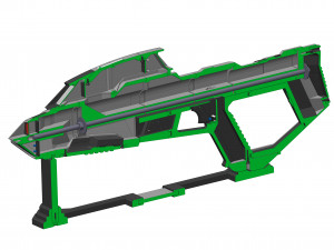 Starfleet Phaser Rifle - Star Trek Picard - STL OBJ CAD bundle - Commercial Use 3D Baskı Modeli