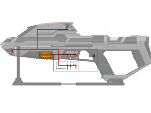 Starfleet Phaser Rifle - Star Trek Picard - STL OBJ CAD bundle - Commercial Use 3D Baskı Modeli