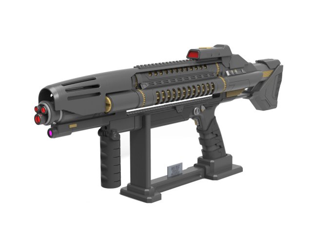 Starfleet Phaser Rifle - Star Trek Discovery - Printable - STL OBJ CAD bundle - Commercial 3D 打印模型 .c4d .max .obj .3ds .fbx .stl .blend 