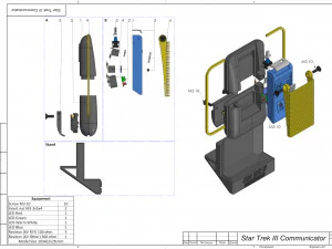 Коммуникатор &mdash; Star Trek III &mdash; для печати &mdash; пакет STL OBJ CAD &mdash; коммерческое использование 3D Принт Модель