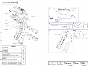 SEC 31 Phaser - Star Trek - Printable - STL OBJ CAD bundle - Commercial Use 3D Print Model