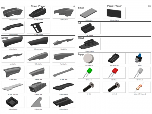 Picard Phaser - Star Trek - Printable - STL OBJ CAD bundle - Commercial Use Modèles 3D en vedette