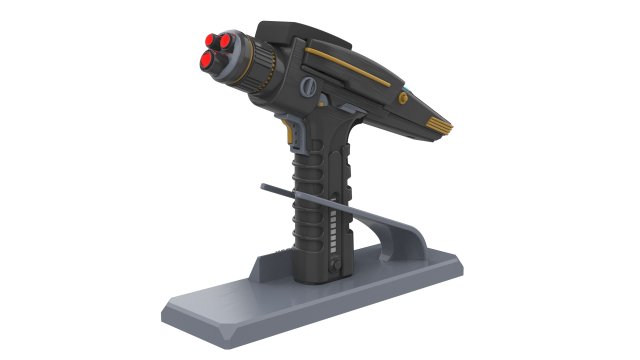 Discovery Phaser - Star Trek - Printable - STL OBJ CAD bundle - Commercial Use 3Dプリントモデル .c4d .max .obj .3ds .fbx .stl .blend 