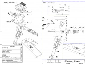Discovery Phaser - Star Trek - Printable - STL OBJ CAD bundle - Commercial Use 3Dプリントモデル