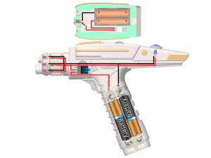 Discovery Phaser &mdash; Star Trek &mdash; для печати &mdash; пакет STL OBJ CAD &mdash; коммерческое использование 3D Принт Модель