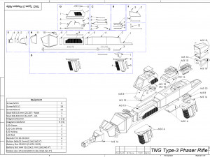 The Next Generation Type 3 Phaser Rifle - Star Trek - Printable - STL OBJ CAD bundle - Commercial 3D 打印模型