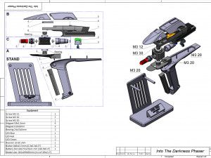 Into Darkness Phaser - Star Trek - Printable - STL OBJ CAD bundle - Commercial Use Modello di stampa 3D