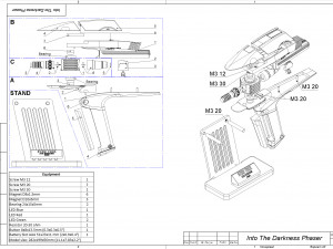 Into Darkness Phaser - Star Trek - Printable - STL OBJ CAD bundle - Commercial Use Modello di stampa 3D