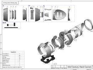Hand Cannon - Star Trek Discovery - Printable - STL OBJ CAD bundle - Commercial Use 3D Print Model
