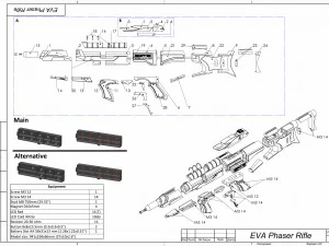 EVA Phaser Rifle - Star Trek First Contact - Printable - STL OBJ CAD bundle - Commercial 3D Print Model