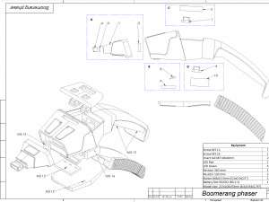 Boomerang Phaser - Star Trek - Printable - STL OBJ CAD bundle - Commercial Use 3D Print Model