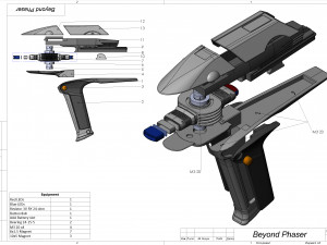Beyond Phaser - Star Trek - Printable - STL OBJ CAD bundle - Commercial Use Model Cetak 3D
