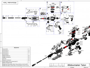 Widowmaker Talon - Overwatch - Printable - STL OBJ CAD bundle - Commercial Use 3D Baskı Modeli