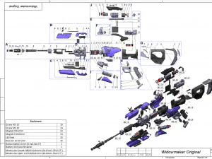 Widowmaker Original Skin - Overwatch - Stampabile - Pacchetto CAD STL OBJ - Uso commerciale Modello di stampa 3D