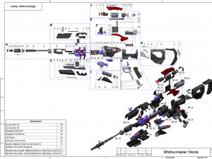 Widowmaker Noire Skin - Overwatch - Printable - STL OBJ CAD bundle - Commercial Use 3D Baskı Modeli