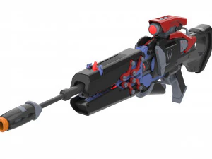 Widowmaker Noire Skin - Overwatch - Stampabile - Pacchetto CAD STL OBJ - Uso commerciale Modello di stampa 3D