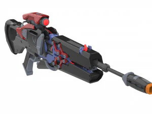 Widowmaker Noire Skin - Overwatch - Stampabile - Pacchetto CAD STL OBJ - Uso commerciale Modello di stampa 3D