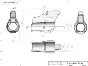Tracer Arm Armor - Overwatch - Printable - STL OBJ CAD bundle - Commercial Use Modello di stampa 3D
