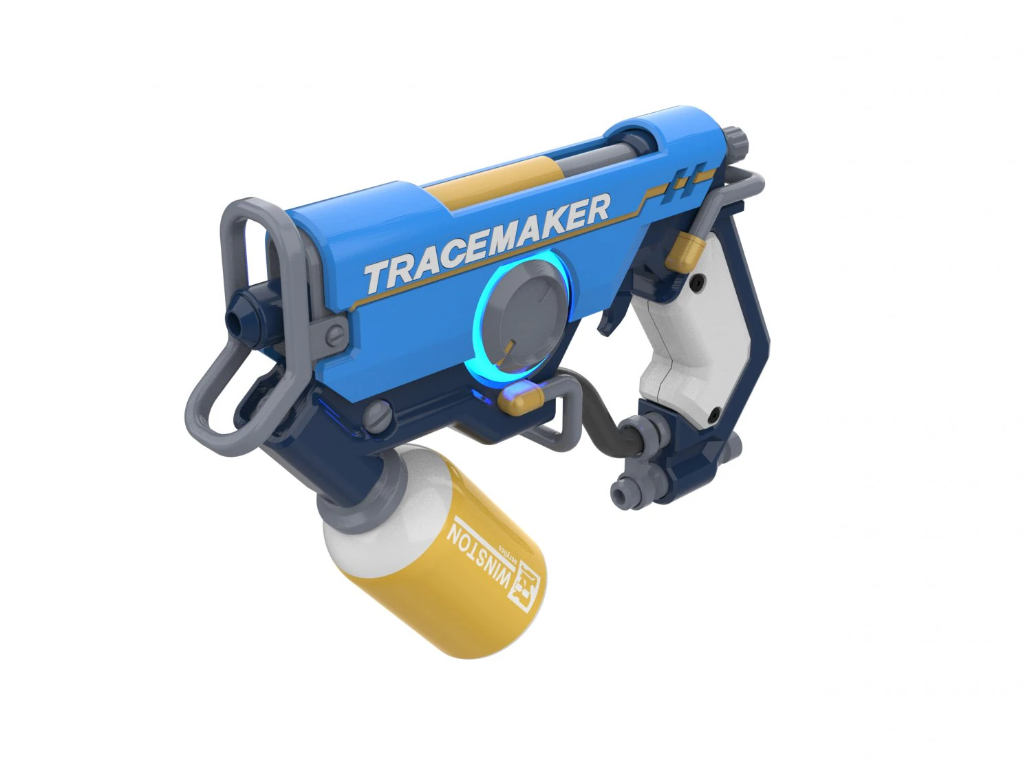 Tracer Graffiti Skin Blaster - Overwatch - Printable - STL OBJ CAD bundle - Commercial Use 3D Print Model .c4d .max .obj .3ds .fbx .stl .blend 