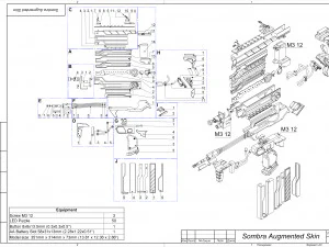 Sombra Cannon Augmented Skin - Overwatch - Imprim&iacute;vel - Pacote STL OBJ CAD - Comercial Modelo de Impressão 3D
