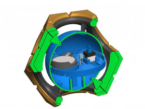 Sigma Hyperspheres - Overwatch - Para impress&atilde;o - Pacote STL OBJ CAD - Uso comercial Modelo de Impressão 3D