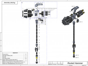 Reinhardt Rocket Hammer - Overwatch - STL OBJ CAD bundle - Commercial Use 3D 打印模型