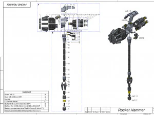 Reinhardt Rocket Hammer - Overwatch - Комплект STL OBJ CAD - Комерційне використання 3D Принт Модель