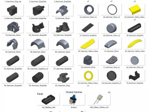 Reinhardt Rocket Hammer - Overwatch - STL OBJ CAD bundle - Commercial Use 3D 打印模型