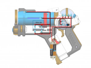 Mei Blaster - Overwatch - Printable - STL OBJ CAD bundle - Commercial Use Model do druku 3D