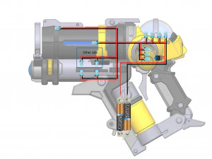Mei Blaster Firefighter Skin - Overwatch - Printable - STL OBJ CAD bundle - Commercial Use 3D Print Model