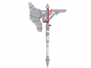 Junker Queen Axe - Overwatch - STL CAD bundle - Commercial Use 3D प्रिंट मॉडल
